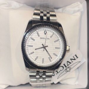 Invicta Silver and White Dial Watch